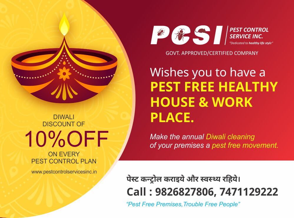 Pest Control Service Diwali 2020 Offer - 10% Off